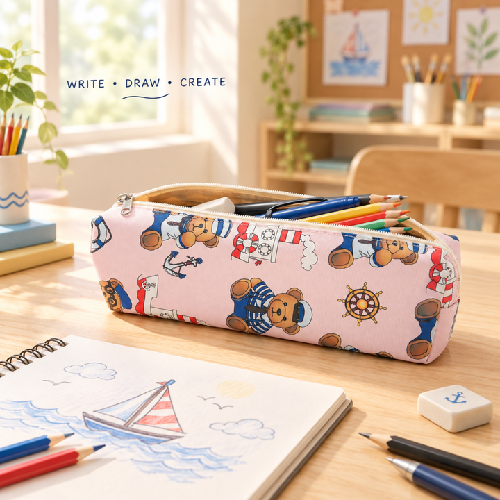 Pencil Pouch, Multipurpose Zipper Pouch for Stationery, Pens, Pencils, School Supplies, Office Essentials and Everyday Organization