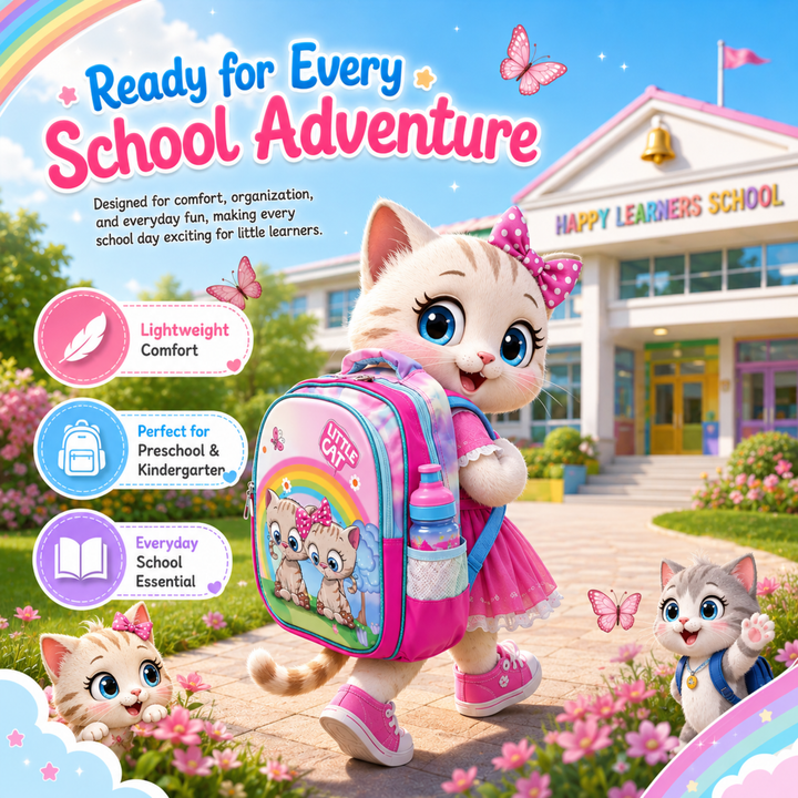 14 Inch School Backpack with Spacious Compartments | Lightweight Durable Water-Resistant Bag | Ergonomic Shoulder Straps, Multi-Pocket Storage for Daily Use, Travel & Office