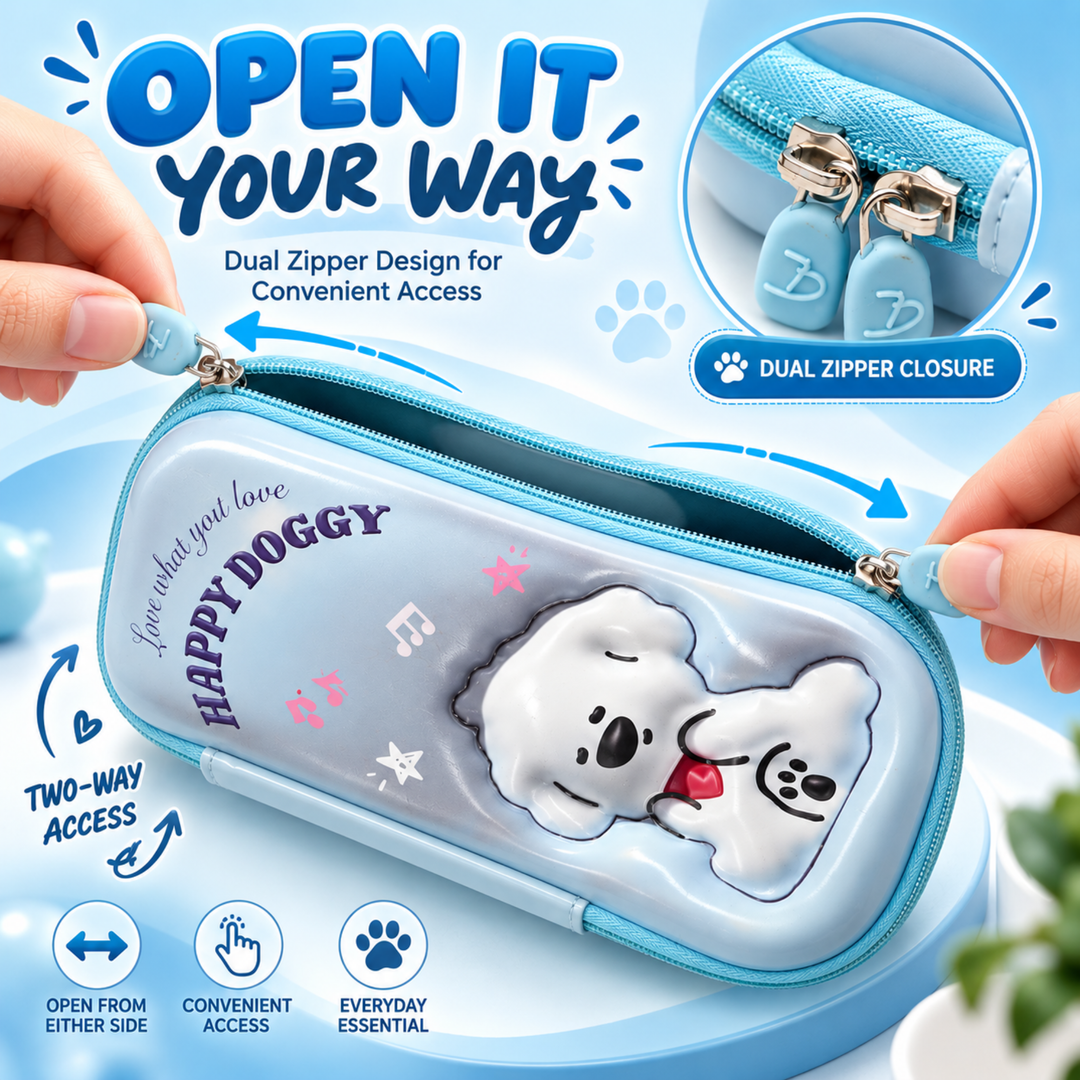 Pencil Case Large Capacity Durable Zipper Pencil Pouch Portable Stationery Organizer Multi-Purpose Pen Holder Bag for School Office Travel