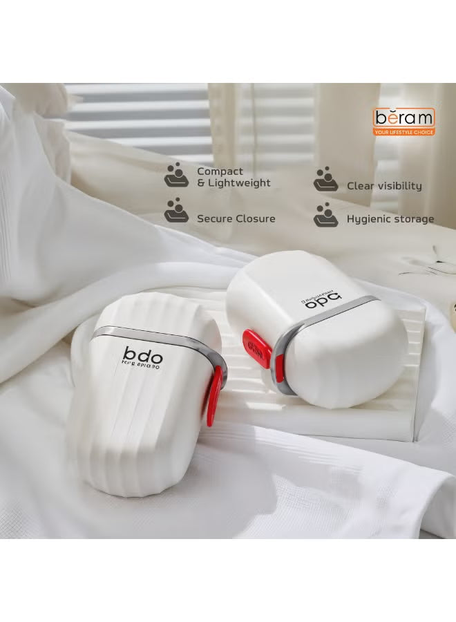 Sea Wave Travel Soap Case, Portable Soap Box, Compact Bathroom Container, Double Layer Leak-Proof Container, Efficient Soap Dish, Bar Soap Holder for Traveling, Camping, Vacation