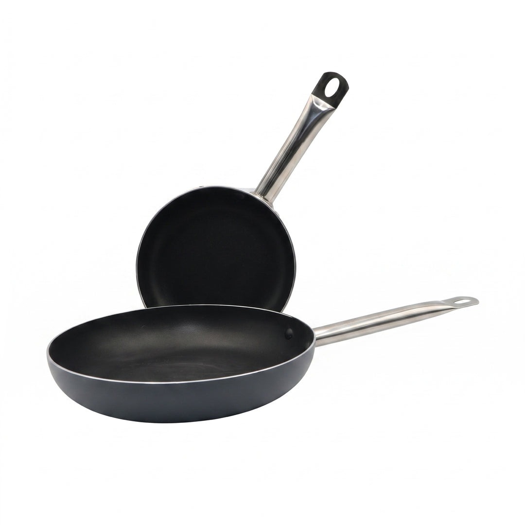 Bergner Set of 2 Frying Pans – Pressed Aluminium Non-Stick Cookware – Durable Anti-Adhesion Coating – Induction Compatible – Suitable for All Types of Cookers