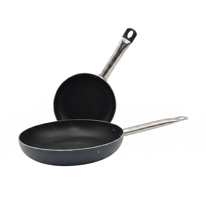 Bergner Set of 2 Frying Pans – Pressed Aluminium Non-Stick Cookware – Durable Anti-Adhesion Coating – Induction Compatible – Suitable for All Types of Cookers