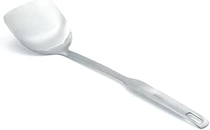 BERAM Stainless Steel Spatula, Cooking Utensil, Flat Handle Kitchen Tool, 304 Stainless Steel, 100% Food Grade, Compact, Lightweight, Elegant Design, Silver Visit the Beram Store