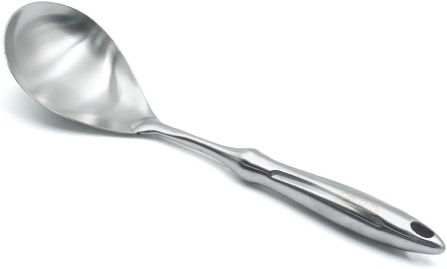 BERAM Honor Cooking Utensils Set 304 Stainless Steel 6 Pieces Soup Spoon Spatula Slotted Turner Rice Scoop Pasta Server Skimmer Food Grade Kitchen Tools