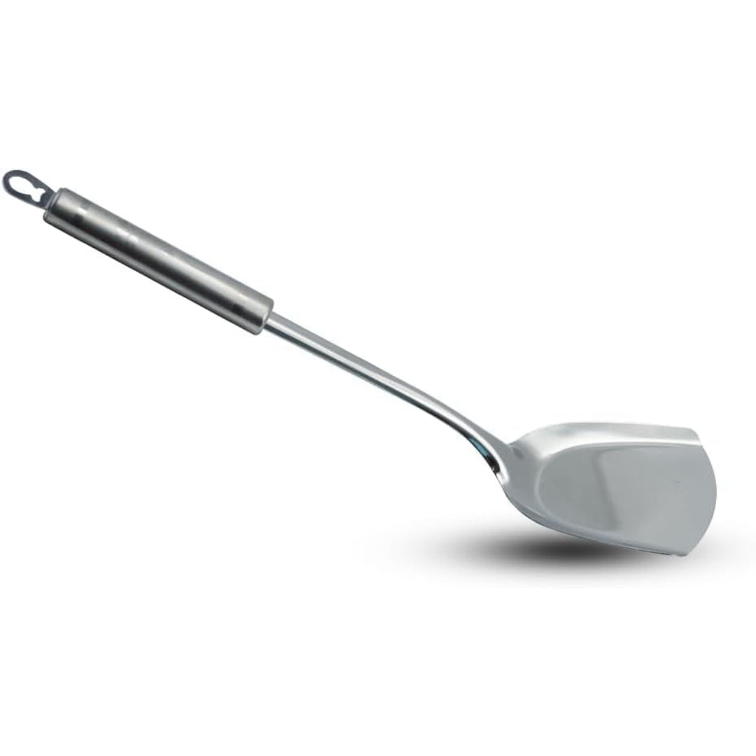 BERAM Stainless Steel Cooking Utensils Set 6 Pieces Four Leaf Design Handles Spatula Turner Rice Scoop Pasta Server Skimmer Soup Ladle Kitchen Tools for Daily Use