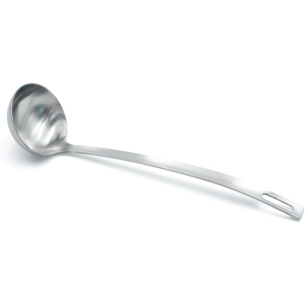 BERAM Soup Ladle Stainless Steel Soup Spoon Kitchen Tool Long Handle Chef Utensils Cooking Utensil Serving Spoon Food Grade Non-Deformable Compact Lightweight