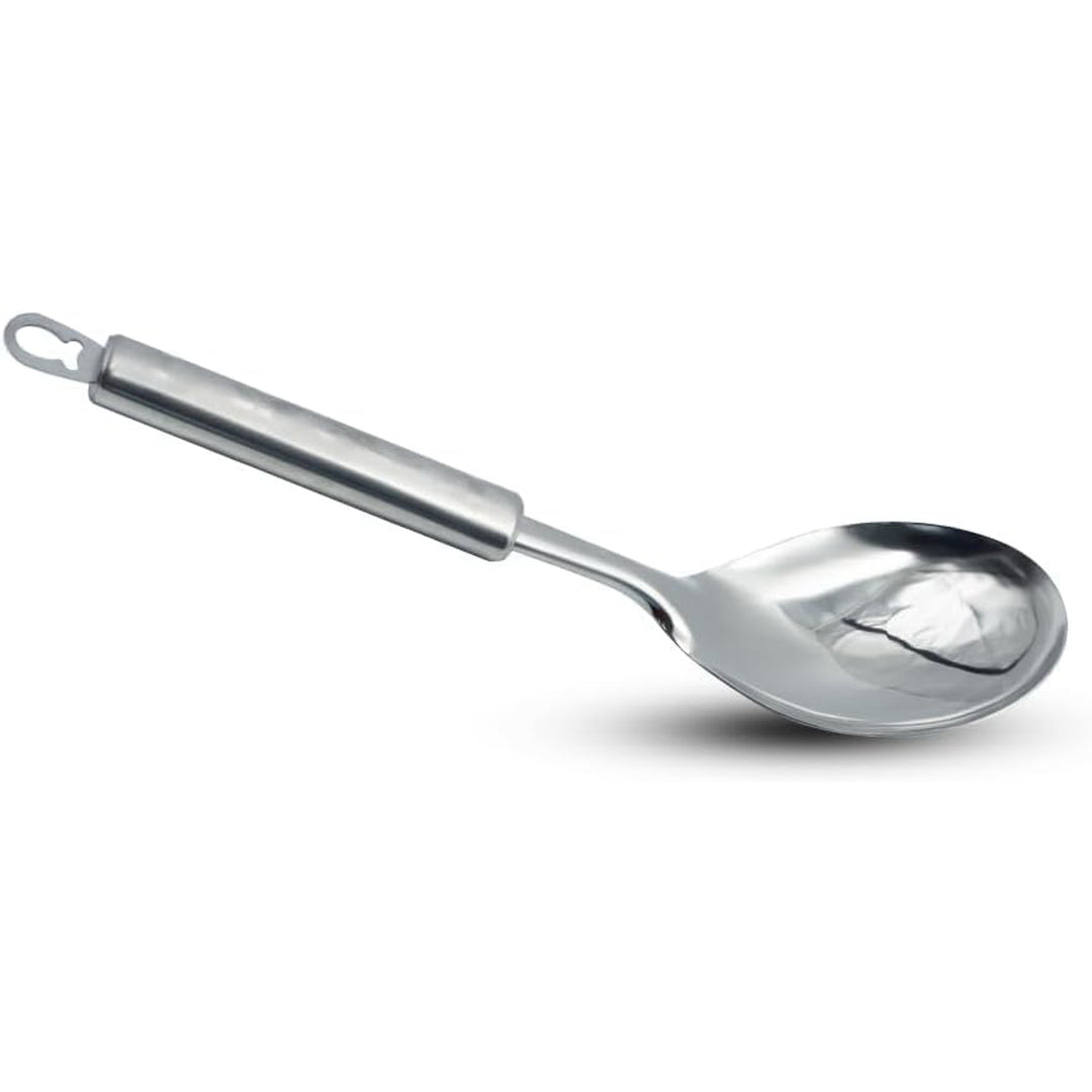 BERAM Stainless Steel Cooking Utensils Set 6 Pieces Four Leaf Design Handles Spatula Turner Rice Scoop Pasta Server Skimmer Soup Ladle Kitchen Tools for Daily Use