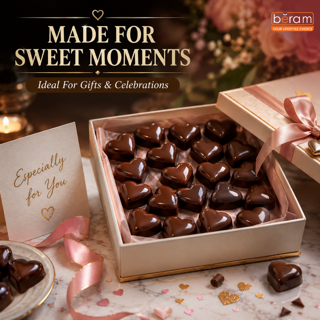 Beram Heart Shape Polycarbonate Chocolate Mold Transparent Durable Food Grade Non Stick Reusable Candy Mould for Making Heart Chocolates Desserts Jelly and Truffles Easy Release Professional Bakeware