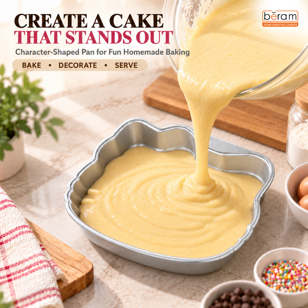 BERAM Non Stick Food Grade Aluminium Alloy Cake Mould Creative Shape Baking Pan for Birthday Party Christmas Kids Home Bakers Baking Lovers Decorating Essentials Baking Tools Kitchen Accessories Oven Safe Durable