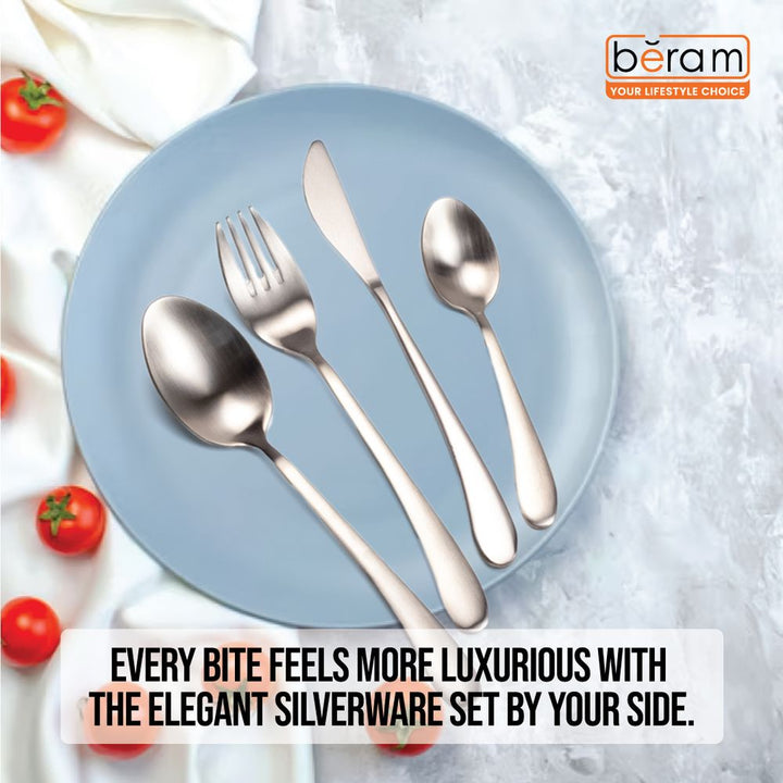 BERAM Elegant Silverware Cutlery Set, Elegant Stainless Steel, 18/10 Grade Kitchen Utensils Set, Tableware Set for Home, Restaurants