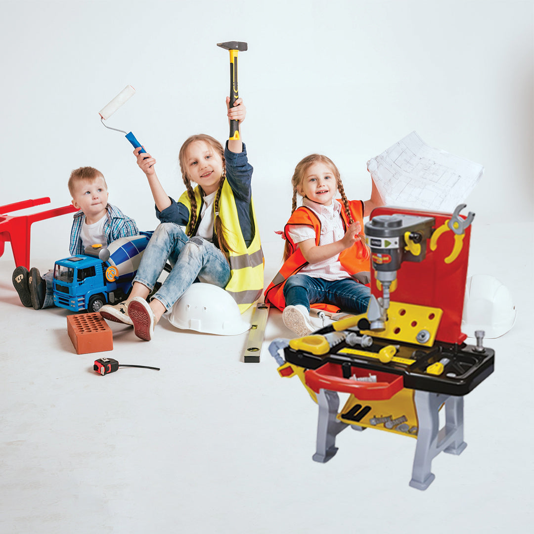 Parkfield Hand Tool Playset – 33-Piece Kids Workshop Bench Toy with Tools, Drill & Accessories | Educational Construction Toy for Toddlers Ages 3+ | Encourages Imaginative Role Play & Fine Motor Skills | 49 x 64 x 31 cm Setup Size