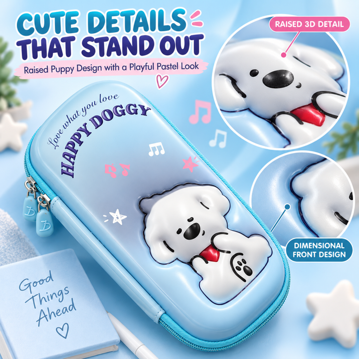 Pencil Case Large Capacity Durable Zipper Pencil Pouch Portable Stationery Organizer Multi-Purpose Pen Holder Bag for School Office Travel
