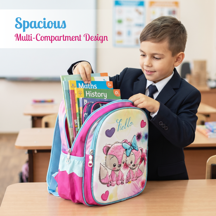 14 Inch School Backpack with Spacious Compartments | Lightweight Durable Water-Resistant Bag | Ergonomic Shoulder Straps, Multi-Pocket Storage for Daily Use, Travel & Office
