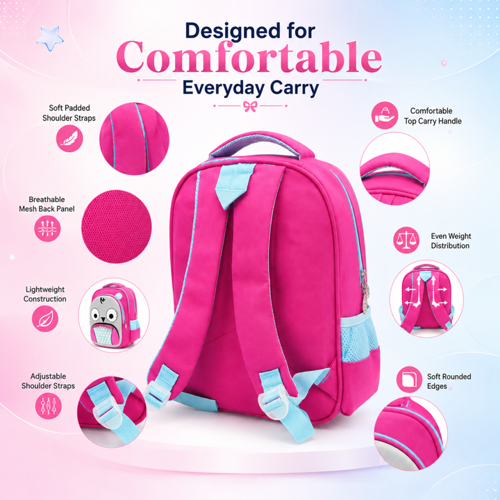 School Backpack Lightweight Large Capacity Multi Pocket Bookbag Adjustable Padded Shoulder Straps Water Resistant Everyday Backpack Study Travel Outdoor Activities Daily Use