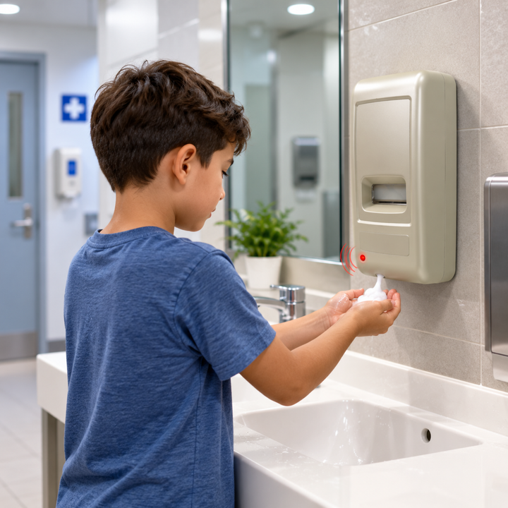 Beram 1000ML Automatic Soap Dispenser Wall Mounted Touchless Hand Sanitizer & Liquid Soap Dispenser Battery Operated Refillable Commercial Dispenser for Bathroom Kitchen Office