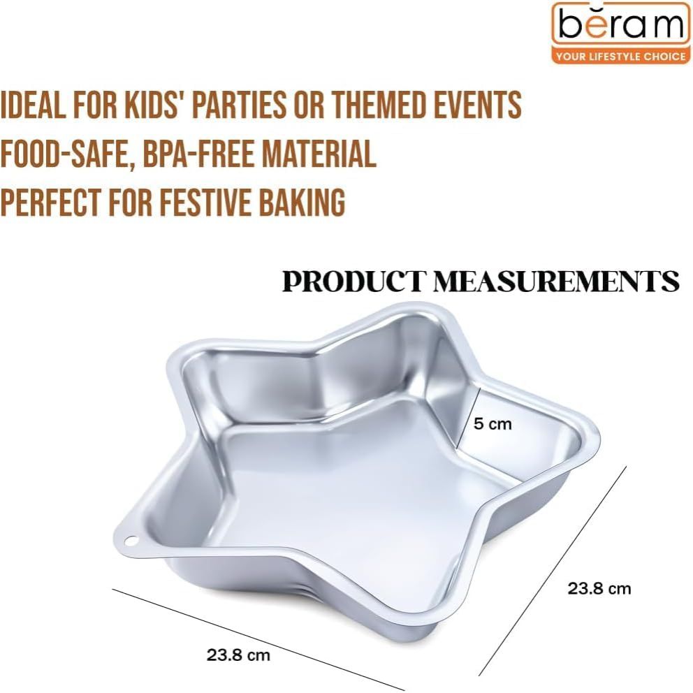 BERAM Non Stick Food Grade Aluminium Alloy Cake Mould Creative Shape Baking Pan for Birthday Party Christmas Kids Home Bakers Baking Lovers Decorating Essentials Baking Tools Kitchen Accessories Oven Safe Durable