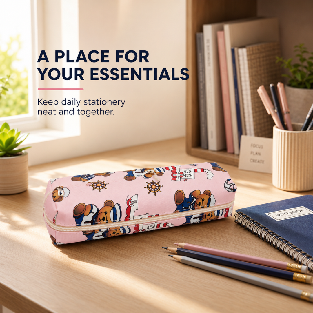 Pencil Pouch, Multipurpose Zipper Pouch for Stationery, Pens, Pencils, School Supplies, Office Essentials and Everyday Organization
