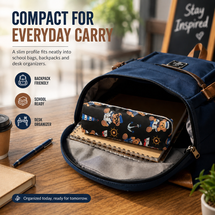 Pencil Pouch, Multipurpose Zipper Pouch for Stationery, Pens, Pencils, School Supplies, Office Essentials and Everyday Organization
