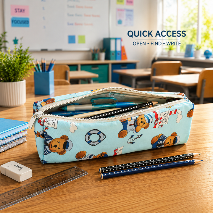 Pencil Pouch, Multipurpose Zipper Pouch for Stationery, Pens, Pencils, School Supplies, Office Essentials and Everyday Organization