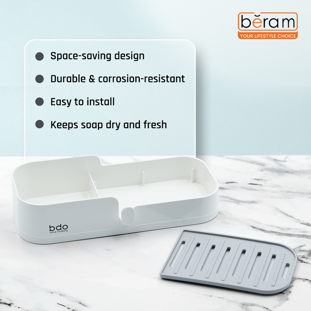 Wall-Mounted Soap Rack-Self-Adhesive Foldable Storage with Self-Draining Design Rustproof Stainless Steel No Drilling Required Space-Saving Bathroom Organizer