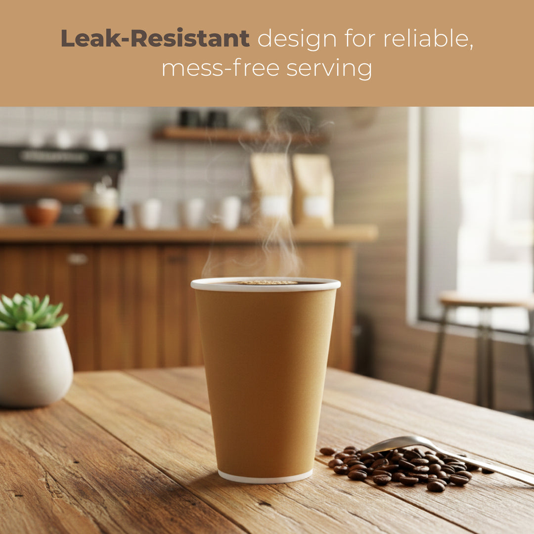 Earth essentials  Disposable Paper Cups Pack of 50 Single Wall Hot Paper Cups for Tea & Coffee, Party Cups, Takeaway Hot Drink Cups, Disposable Tea Cups & Coffee Cups