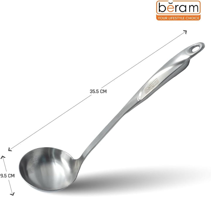 BERAM Cooking Utensils Set S-Shaped 304 Stainless Steel Silverware Cookware Set Includes Spatula Skimmer Soup Ladle Turner Pasta Server Rice Scoop with Multipurpose Stand