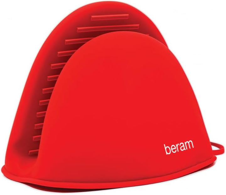 BERAM Silicone Mini Oven Mitts, Set of 2, Kitchen Pot Holders, Heat Resistant, Small Kitchen Mitts, Air Fryer Mitts Mini, Pot Pinch Grip for Cooking and Baking
