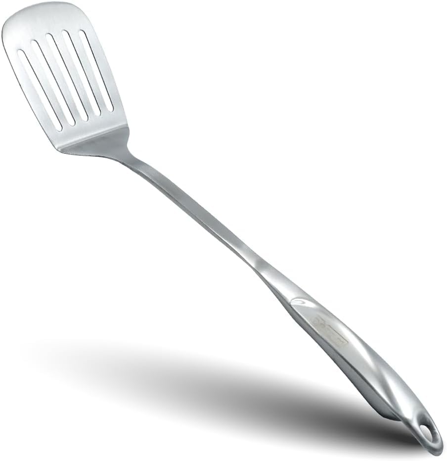 BERAM Cooking Utensils Set S-Shaped 304 Stainless Steel Silverware Cookware Set Includes Spatula Skimmer Soup Ladle Turner Pasta Server Rice Scoop with Multipurpose Stand