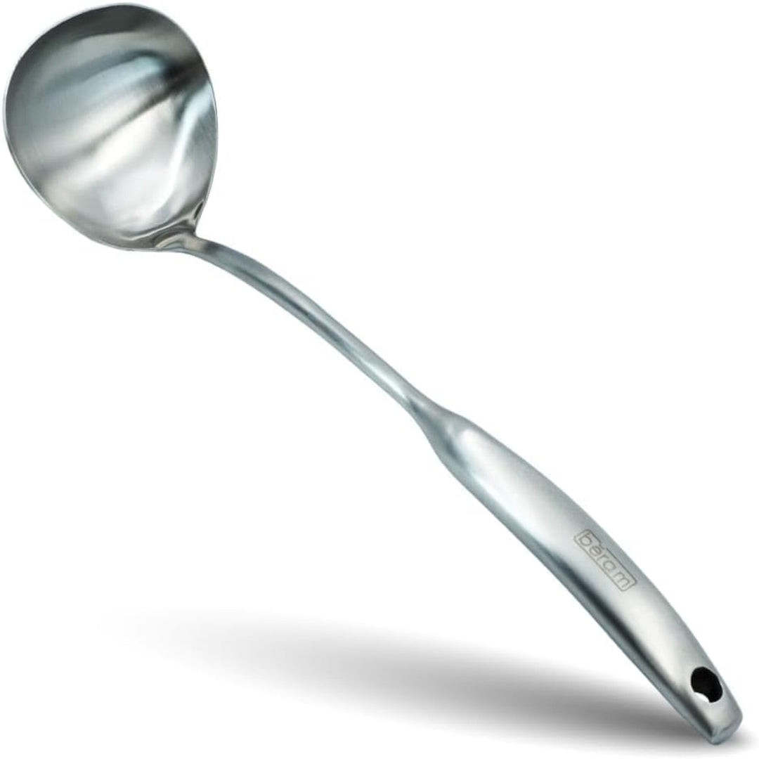 BERAM Elegant Hollow Handles Stainless Steel Cooking Utensils Set 6 Pieces Spatula Turner Rice Scoop Pasta Server Skimmer Soup Ladle Kitchen Tools for Daily Use Daily Use Cookware Set 304