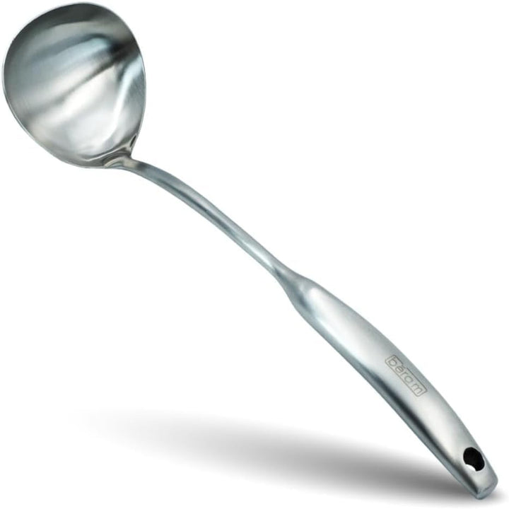 BERAM Elegant Hollow Handles Stainless Steel Cooking Utensils Set 6 Pieces Spatula Turner Rice Scoop Pasta Server Skimmer Soup Ladle Kitchen Tools for Daily Use Daily Use Cookware Set 304