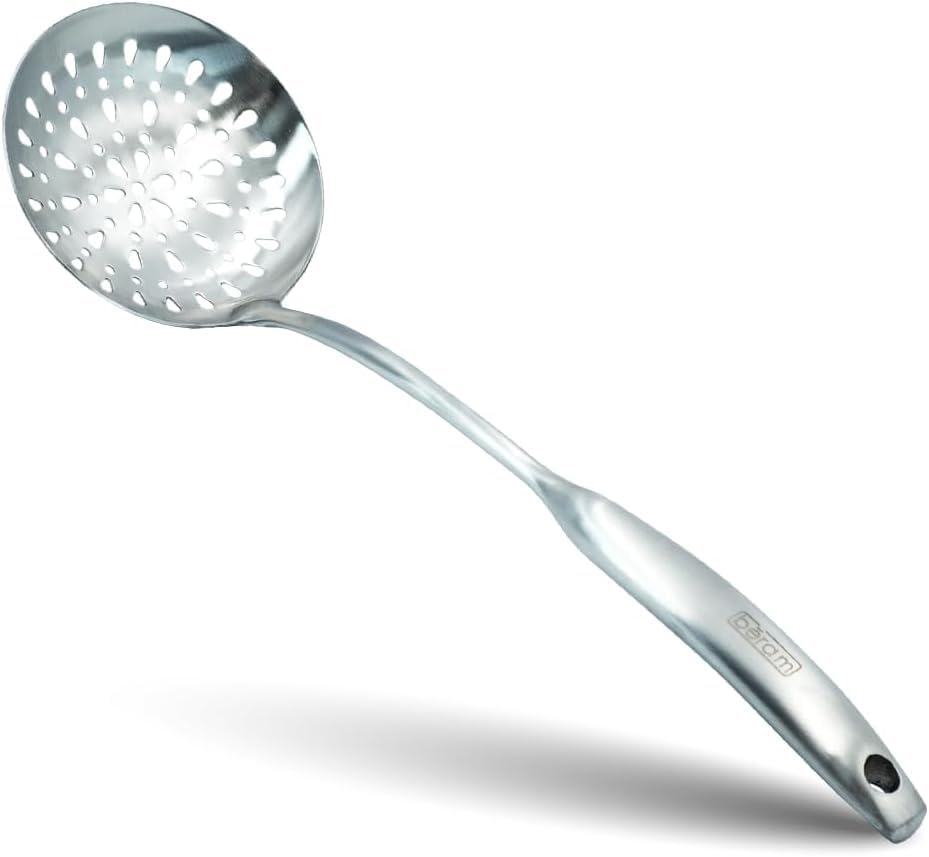 BERAM Elegant Hollow Handles Stainless Steel Cooking Utensils Set 6 Pieces Spatula Turner Rice Scoop Pasta Server Skimmer Soup Ladle Kitchen Tools for Daily Use Daily Use Cookware Set 304