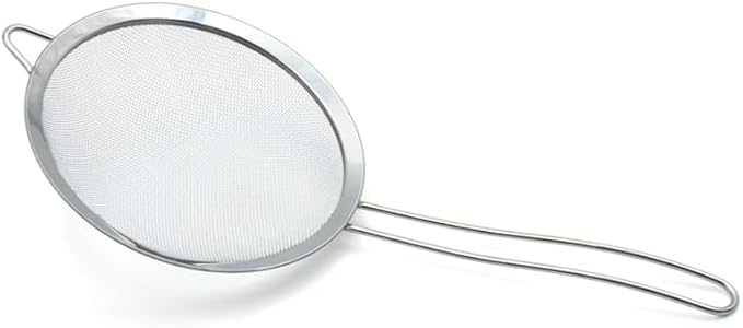 BERAM Strainer, Spiral Design with Handle, 304 Stainless Steel, Sieve for Sifting, Cooking Utensil, Daily Use Kitchen Tool, Juice Strainer, Pulp Separator (18 CM)