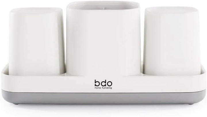 BERAM Bathroom Organizer Set, European Style Storage Set, Bathroom Accessories, Bathroom Counter Sets, Toothbrush and Toothpaste Holders, Soap Caddy and More