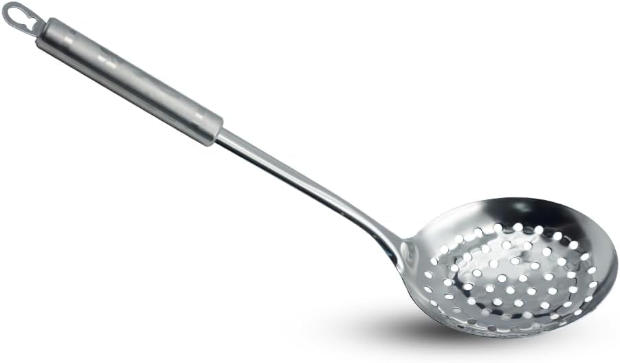 BERAM Stainless Steel Cooking Utensils Set 6 Pieces Four Leaf Design Handles Spatula Turner Rice Scoop Pasta Server Skimmer Soup Ladle Kitchen Tools for Daily Use