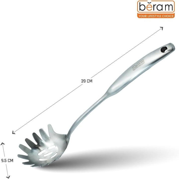 BERAM Elegant Hollow Handles Stainless Steel Cooking Utensils Set 6 Pieces Spatula Turner Rice Scoop Pasta Server Skimmer Soup Ladle Kitchen Tools for Daily Use Daily Use Cookware Set 304