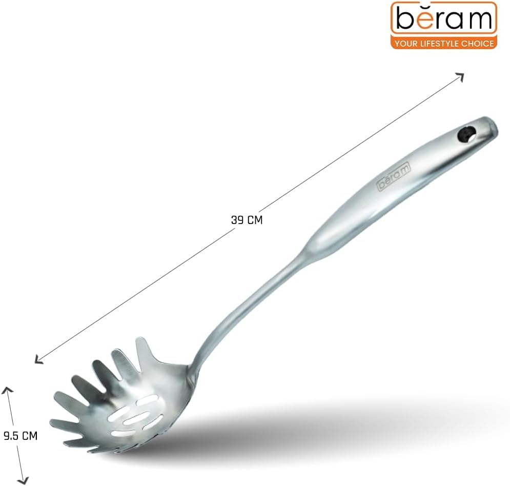 BERAM Elegant Hollow Handles Stainless Steel Cooking Utensils Set 6 Pieces Spatula Turner Rice Scoop Pasta Server Skimmer Soup Ladle Kitchen Tools for Daily Use Daily Use Cookware Set 304