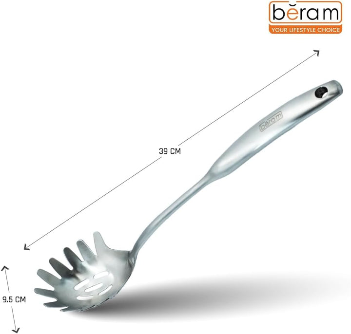 BERAM Elegant Hollow Handles Stainless Steel Cooking Utensils Set 6 Pieces Spatula Turner Rice Scoop Pasta Server Skimmer Soup Ladle Kitchen Tools for Daily Use Daily Use Cookware Set 304
