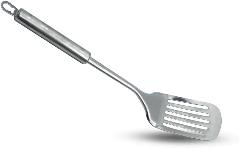 BERAM Stainless Steel Cooking Utensils Set 6 Pieces Four Leaf Design Handles Spatula Turner Rice Scoop Pasta Server Skimmer Soup Ladle Kitchen Tools for Daily Use