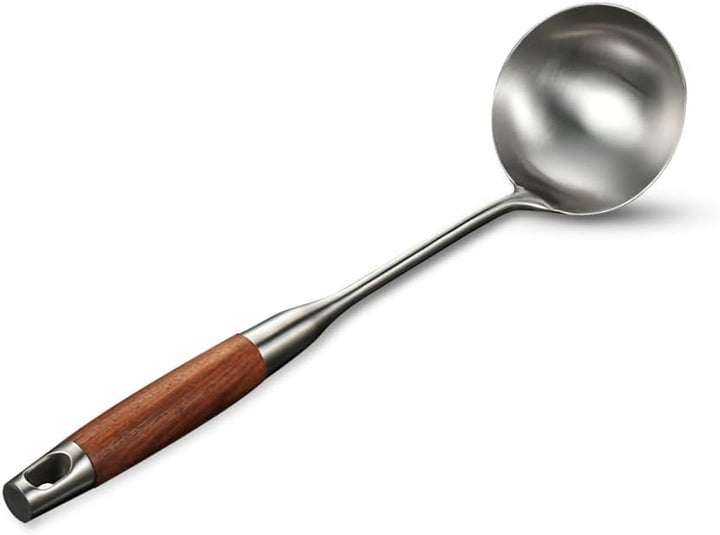 Beram Stainless Steel Wooden Spatula Durable 304 Food-Grade Spatula with Ergonomic Wooden Handle, Heat-Resistant and Rust-Proof, Ideal for Cooking, Stir-Frying, Mixing, and Serving.