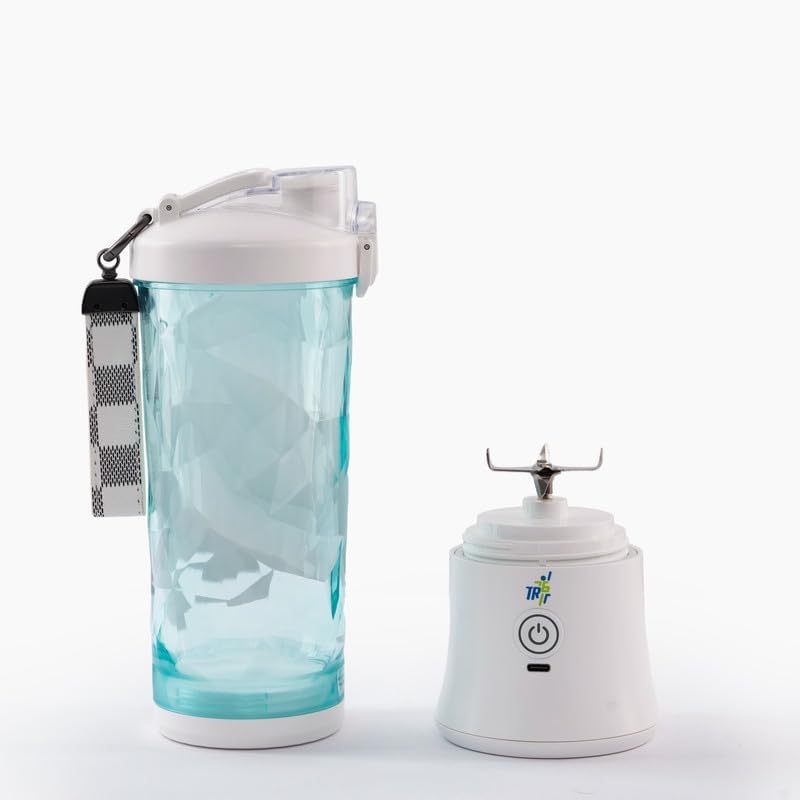 TR6 Blendmate Ultra Waterproof Portable Blender for Juices, Shakes & Smoothies – 230W Motor, 4000mAh Battery, Pulse Mode, LED Lights, 600ml Convertible Jar, Inbuilt Sipper & Carry Handle