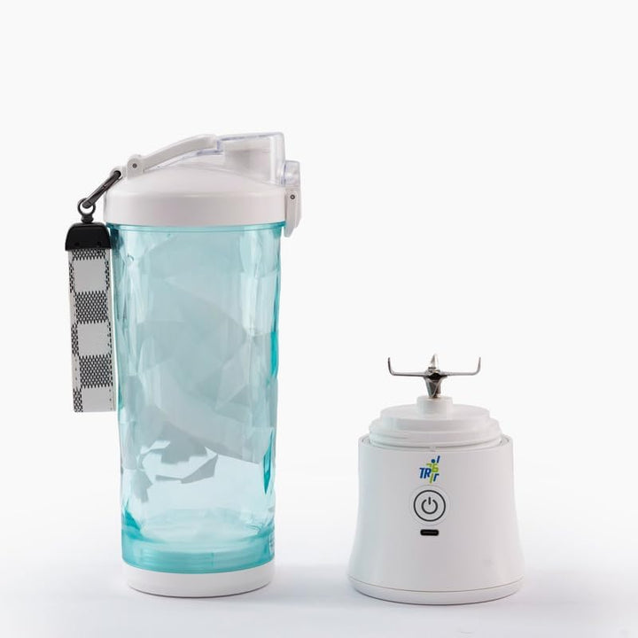 TR6 Blendmate Ultra Waterproof Portable Blender for Juices, Shakes & Smoothies – 230W Motor, 4000mAh Battery, Pulse Mode, LED Lights, 600ml Convertible Jar, Inbuilt Sipper & Carry Handle