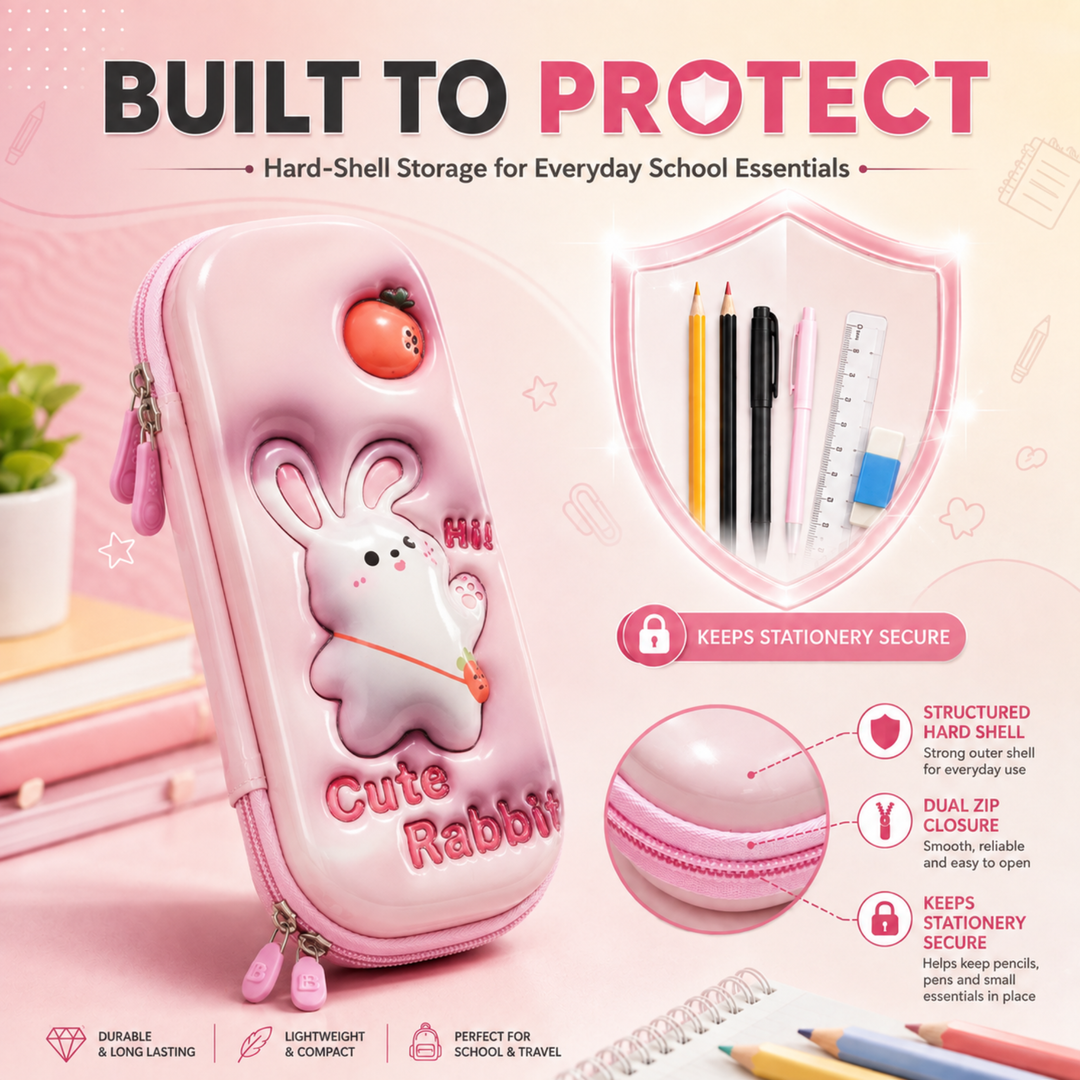 Pencil Case Large Capacity Durable Zipper Pencil Pouch Portable Stationery Organizer Multi-Purpose Pen Holder Bag for School Office Travel