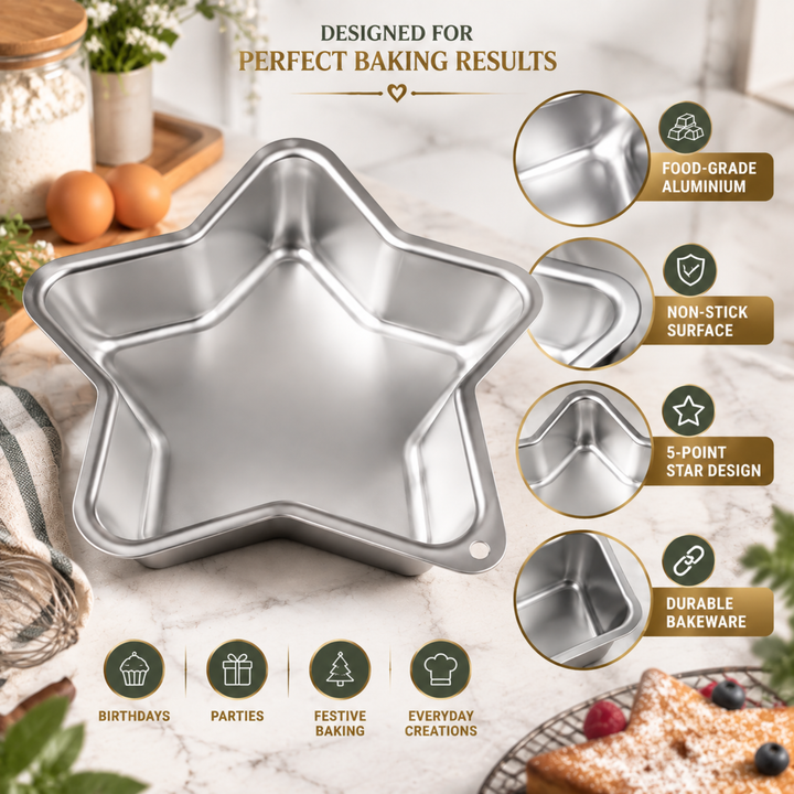 BERAM Non Stick Food Grade Aluminium Alloy Cake Mould Creative Shape Baking Pan for Birthday Party Christmas Kids Home Bakers Baking Lovers Decorating Essentials Baking Tools Kitchen Accessories Oven Safe Durable