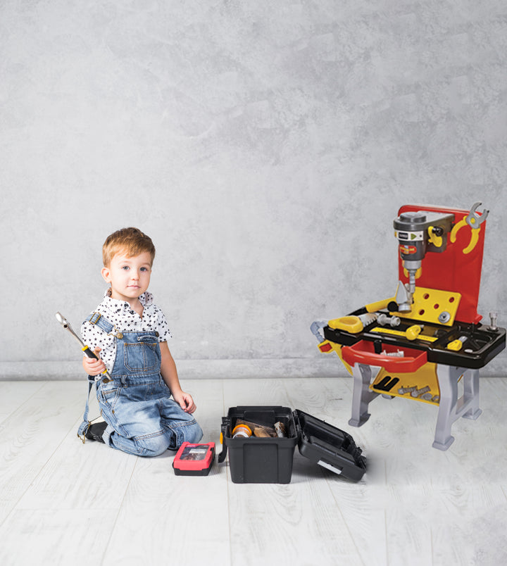 Parkfield Hand Tool Playset – 33-Piece Kids Workshop Bench Toy with Tools, Drill & Accessories | Educational Construction Toy for Toddlers Ages 3+ | Encourages Imaginative Role Play & Fine Motor Skills | 49 x 64 x 31 cm Setup Size
