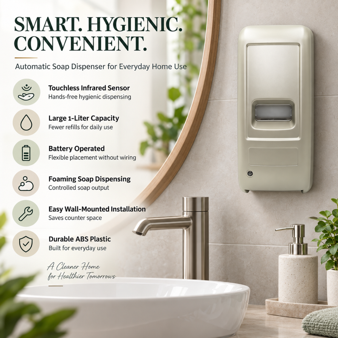 Beram 1000ML Automatic Soap Dispenser Wall Mounted Touchless Hand Sanitizer & Liquid Soap Dispenser Battery Operated Refillable Commercial Dispenser for Bathroom Kitchen Office