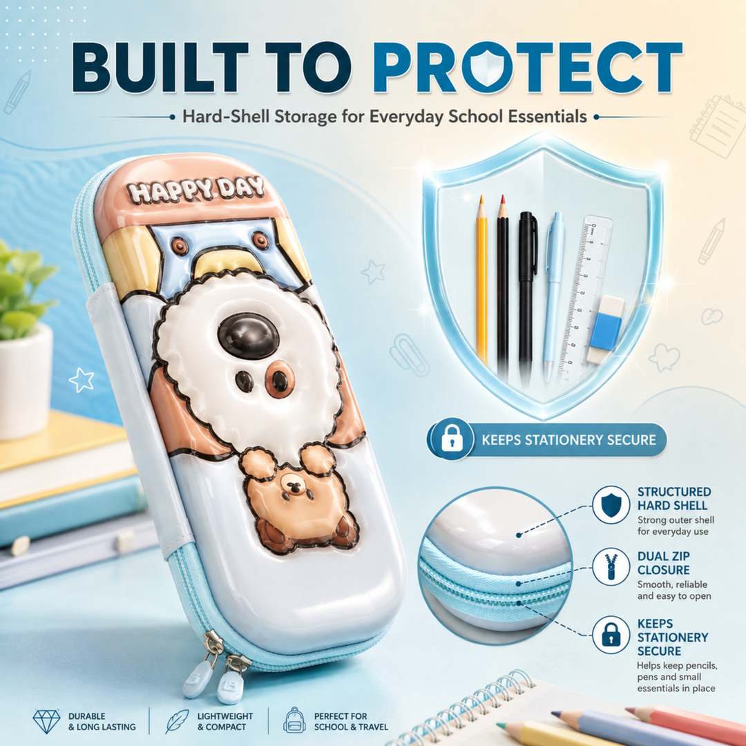 Pencil Case Large Capacity Durable Zipper Pencil Pouch Portable Stationery Organizer Multi-Purpose Pen Holder Bag for School Office Travel