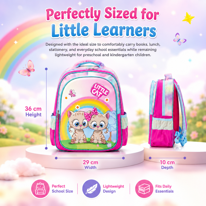 14 Inch School Backpack with Spacious Compartments | Lightweight Durable Water-Resistant Bag | Ergonomic Shoulder Straps, Multi-Pocket Storage for Daily Use, Travel & Office