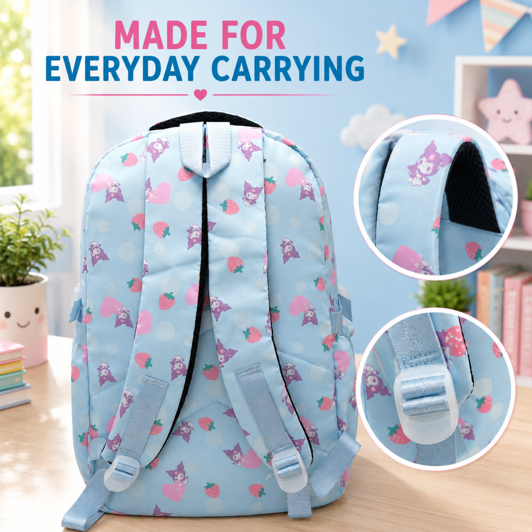 Berry Pop School Bag, Lightweight Backpack with Multiple Compartments, Front Utility Pocket, Side Bottle Pockets & Adjustable Padded Shoulder Straps