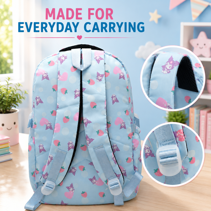 Berry Pop School Bag, Lightweight Backpack with Multiple Compartments, Front Utility Pocket, Side Bottle Pockets & Adjustable Padded Shoulder Straps