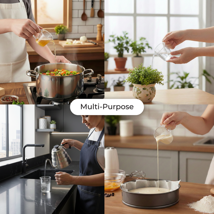 Beram 0.25L Measuring Cup Set – Polycarbonate Kitchen Measuring Cup with Handle – Liquid Measuring Cup for Baking & Cooking – Food & Kitchen Scale Compatible – Measuring Cups Set